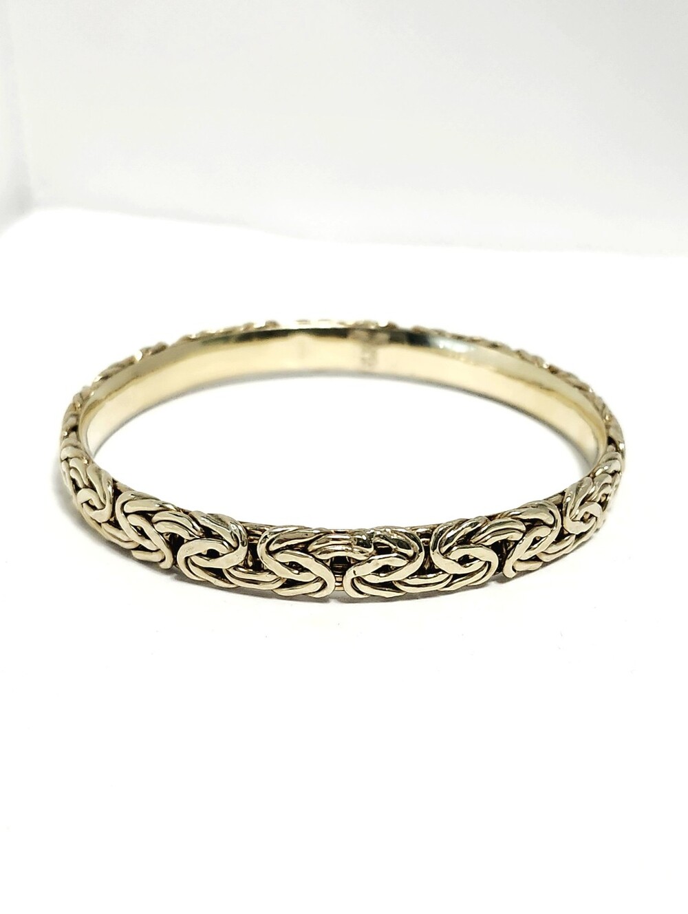 Byzantine Gold over Sterling Silver Bangle Bracelet - Picture 2 of 13